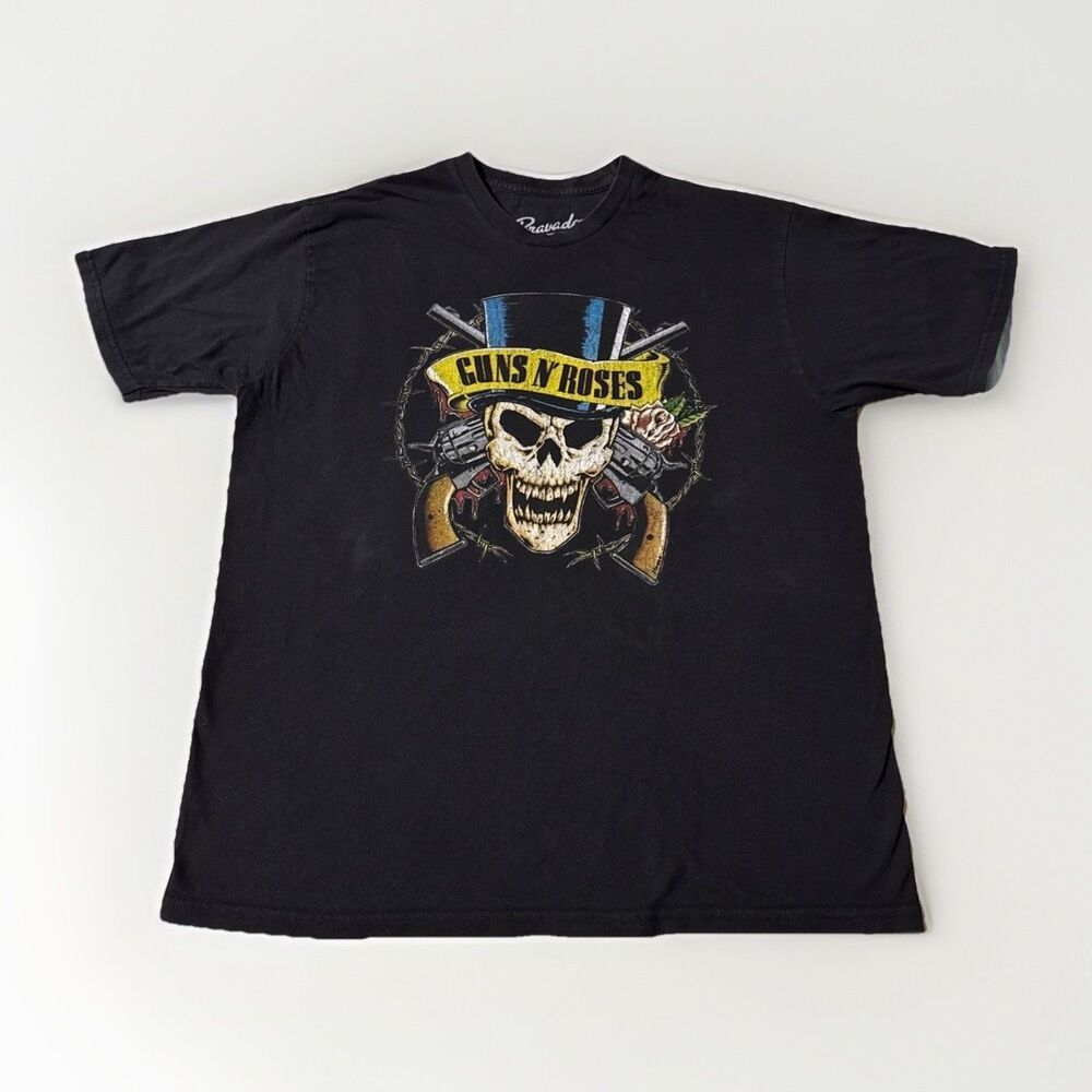 Guns N Roses Bravado Men’s L/XL 100% Cotton Band T-Shirt Graphic Skull Groupie ￼
